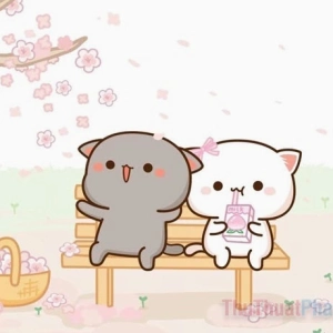 Tuyển tập avatar đôi cute mèo cực đáng yêu cho các cặp đôi