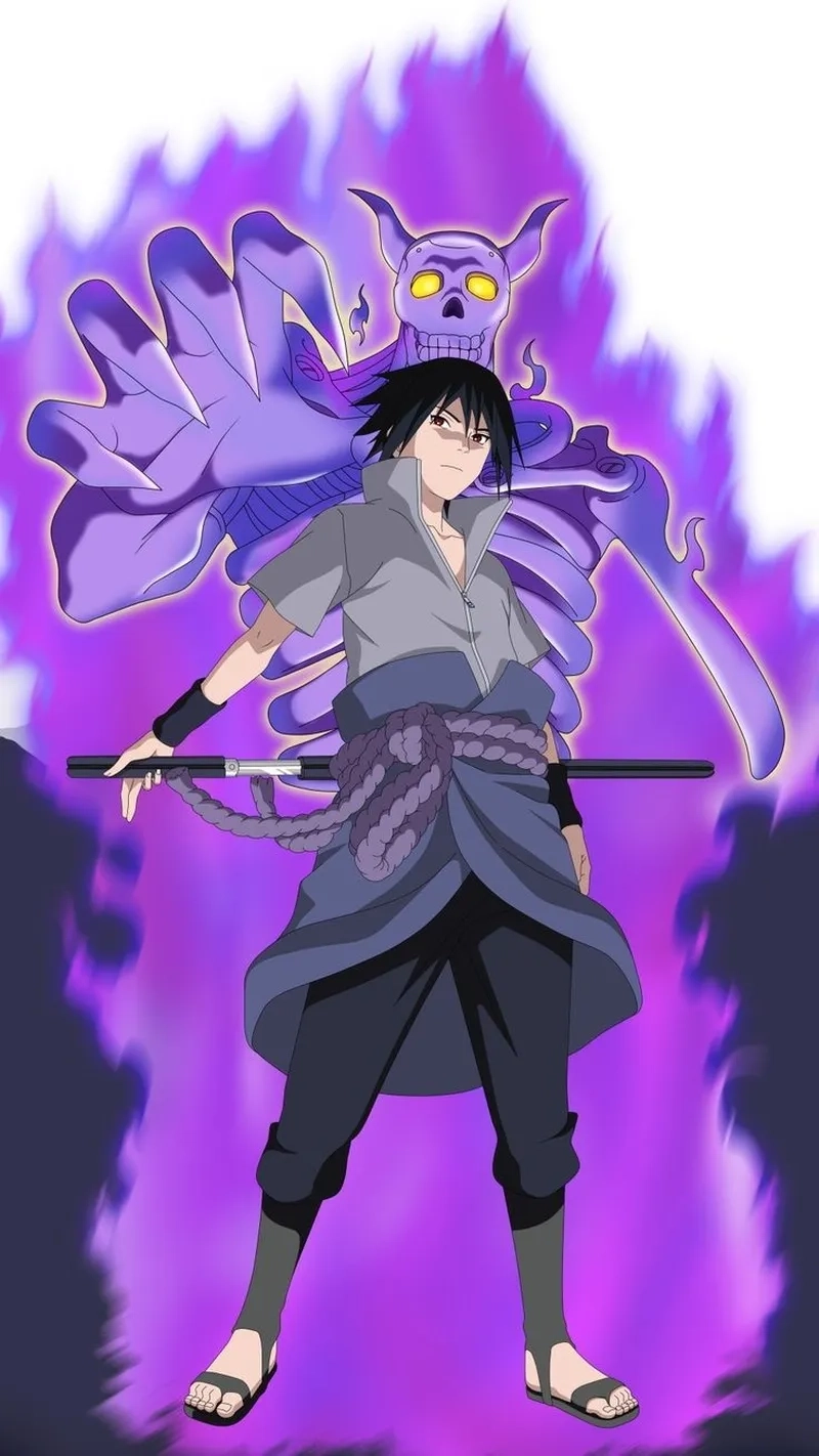Uchiha Sasuke mini version mang phong cách chibi vui nhộn.