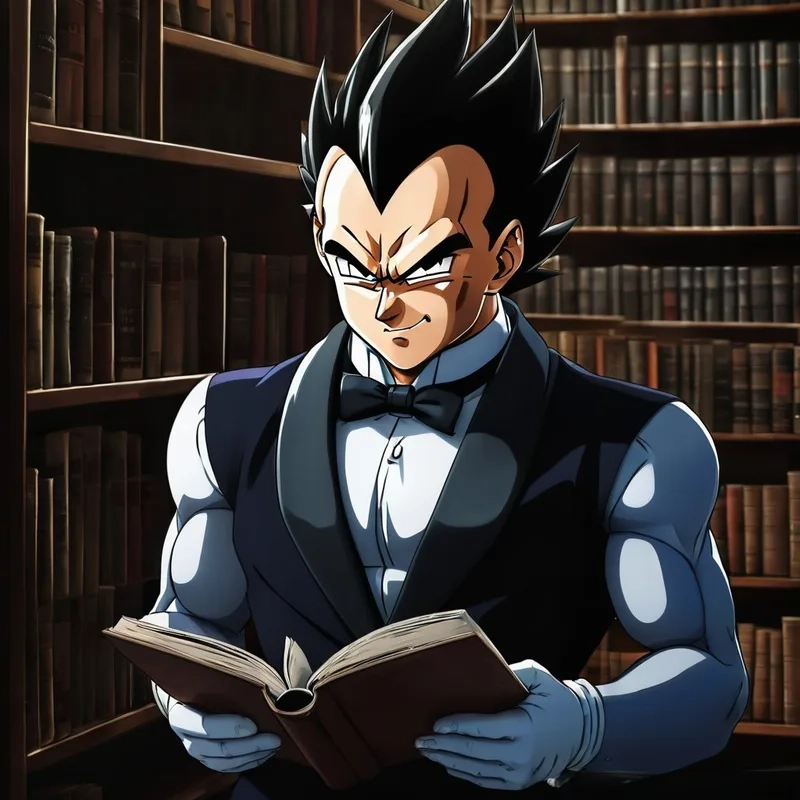 Vegeta đọc sách là khoảnh khắc hiếm hoi thể hiện sự trí thức của anh ấy