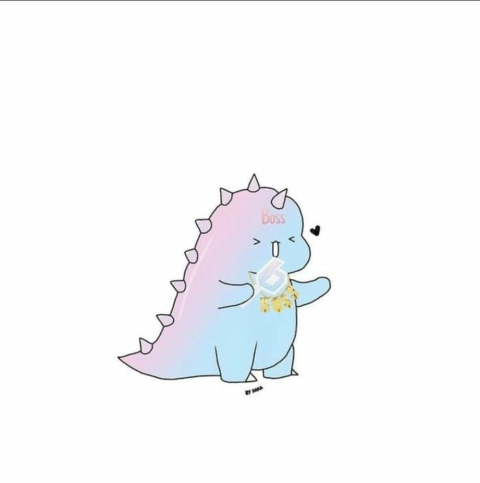 Xem ngay vẽ khủng long chibi cute siêu dễ thương