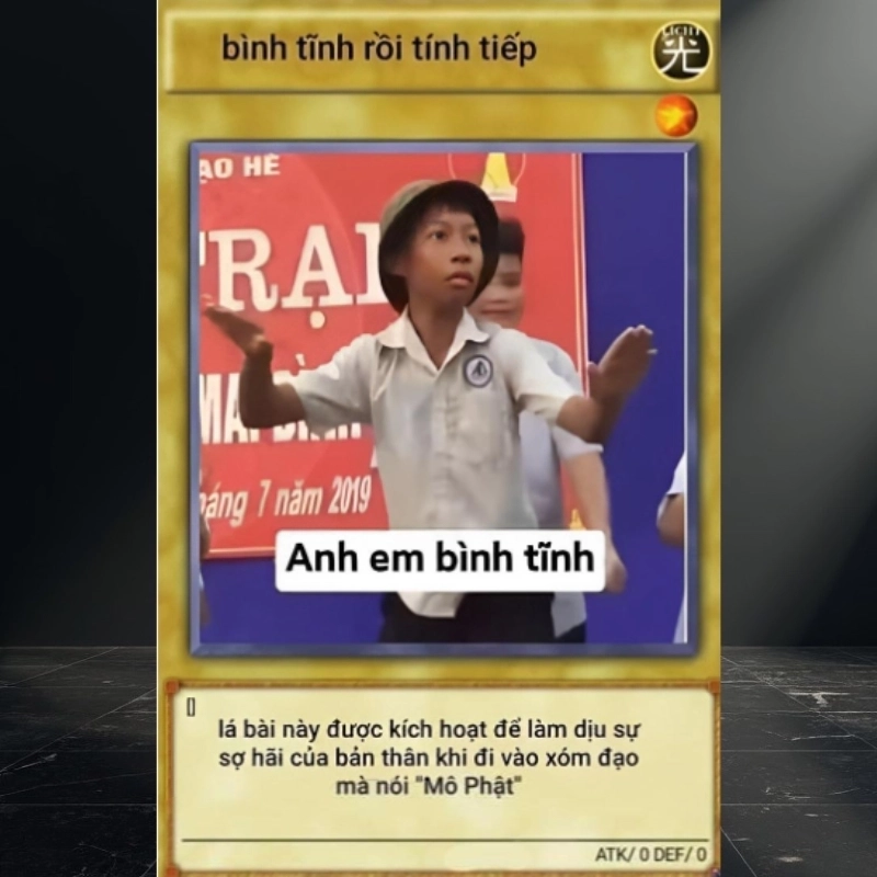 Ý nghĩa của meme lá bài