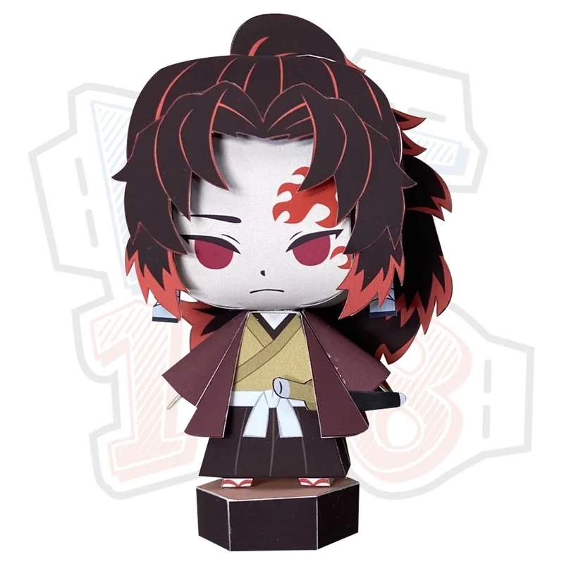 Yoriichi chibi illustration mang màu sắc nhẹ nhàng.