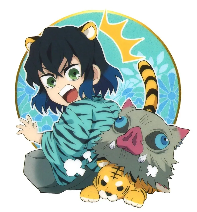 Zoom cận cảnh inosuke chibi head dễ thương chưa từng có